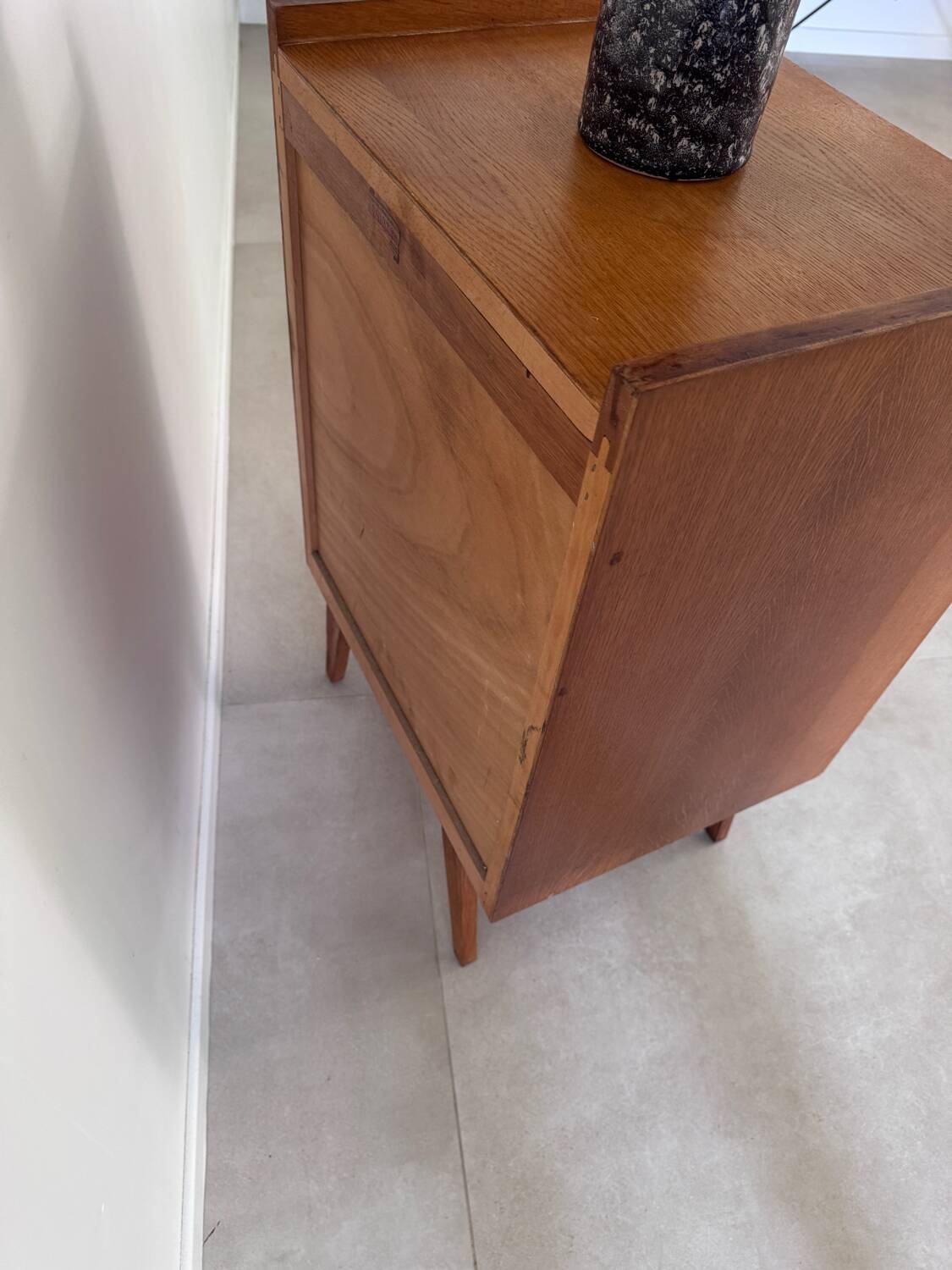 Vintage chest of drawers with tapered legs