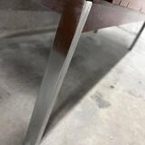 Vintage wooden bar cabinet with chrome frame