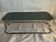 Vintage chrome coffee table with smoked glass, Space Age, 1970s.