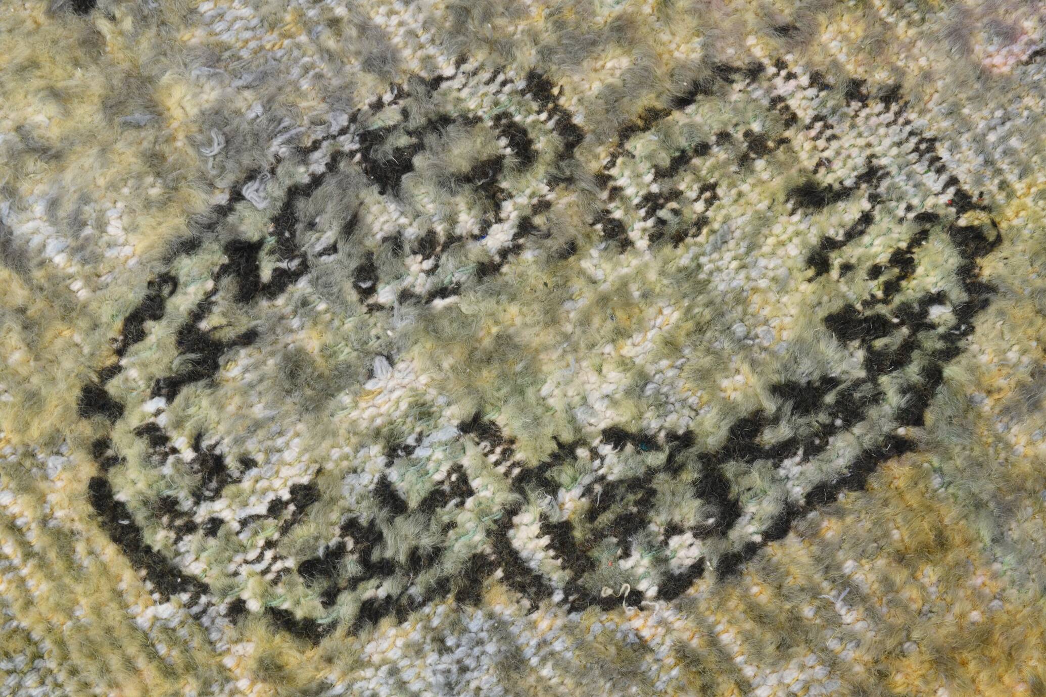 6x10 Faded Green Turkish Vintage Rug, 190x296Cm