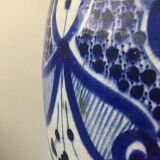 Large blue vase in Moroccan ceramic from Safi