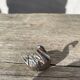 7 silver-plated metal swan name tags