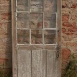 Glass entrance door in solid oak