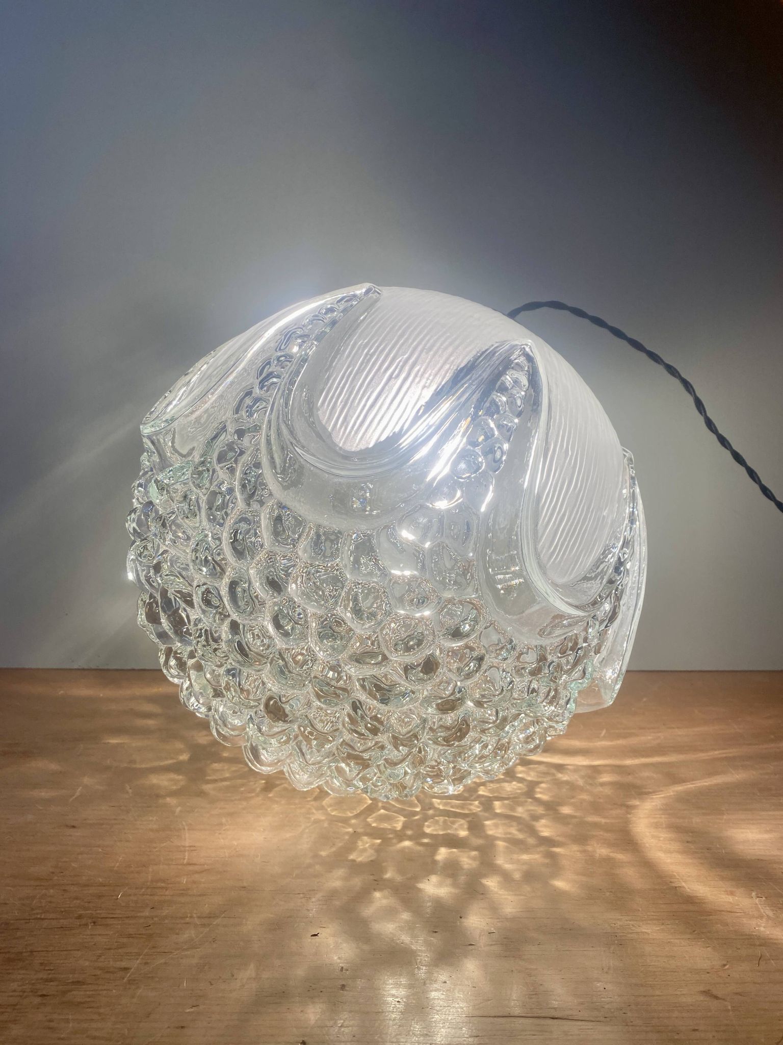 Baladeuse globe vintage en verre XL