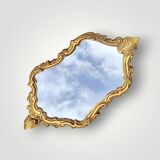 Large rococo mirror in gilded plaster – circa 1950