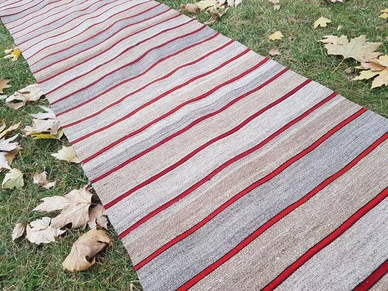 Vintage Turkish hallway rug 60x930 cm