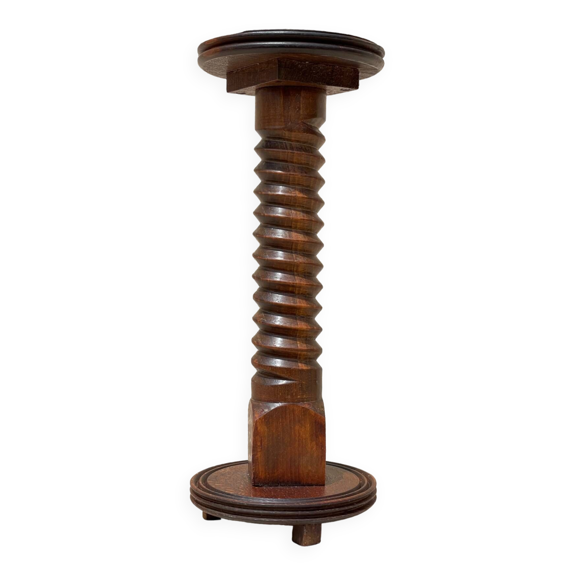 Charles dudouyt vintage oak plants holder