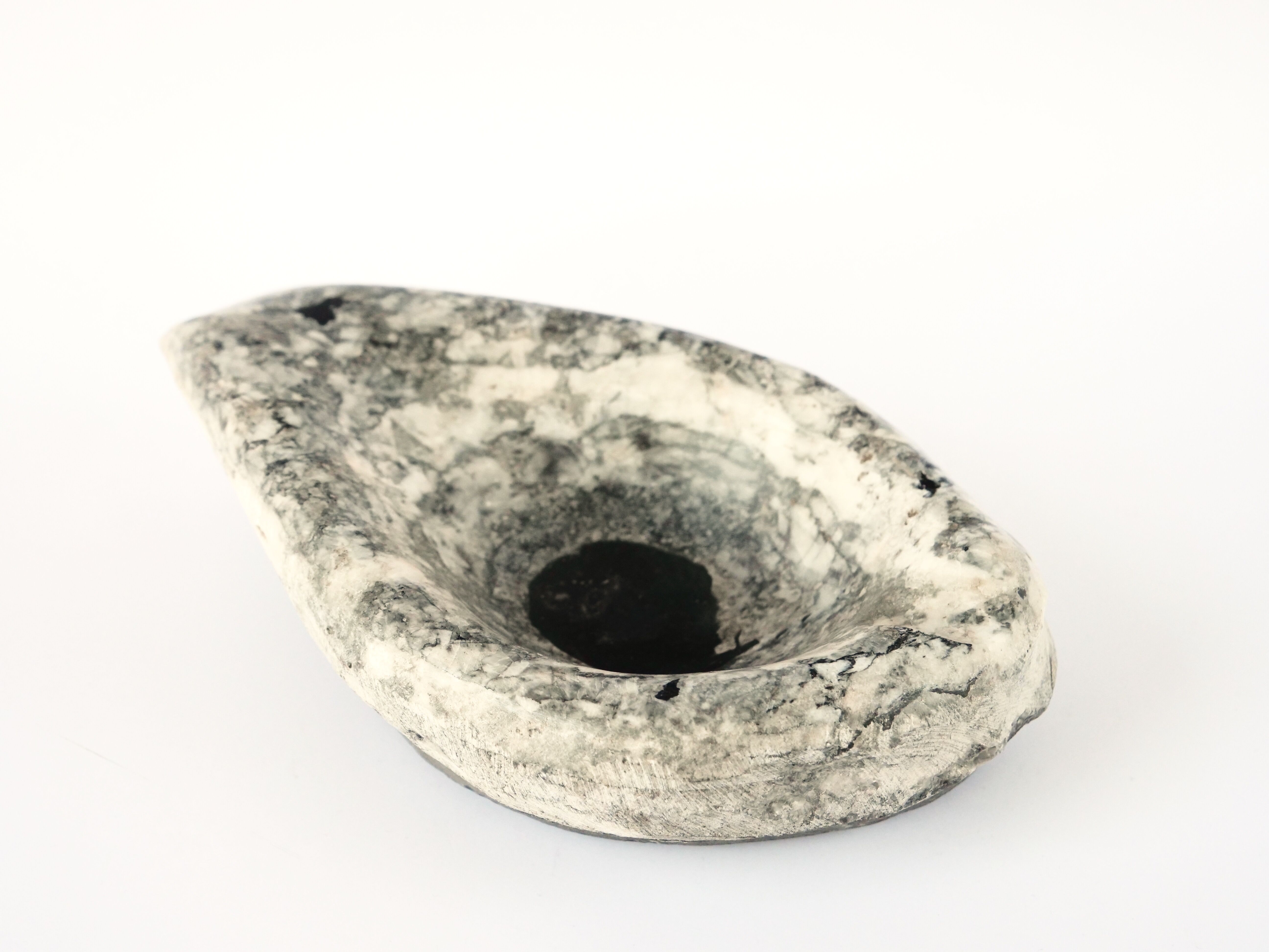Free-form brutalist marble ashtray