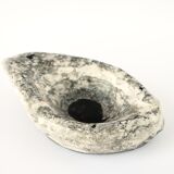 Free-form brutalist marble ashtray