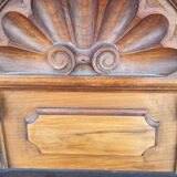 Neo classical baroque psyche mirror solid walnut