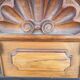 Neo classical baroque psyche mirror solid walnut