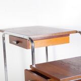 Kovona chrome tubular table or desk, 1950s