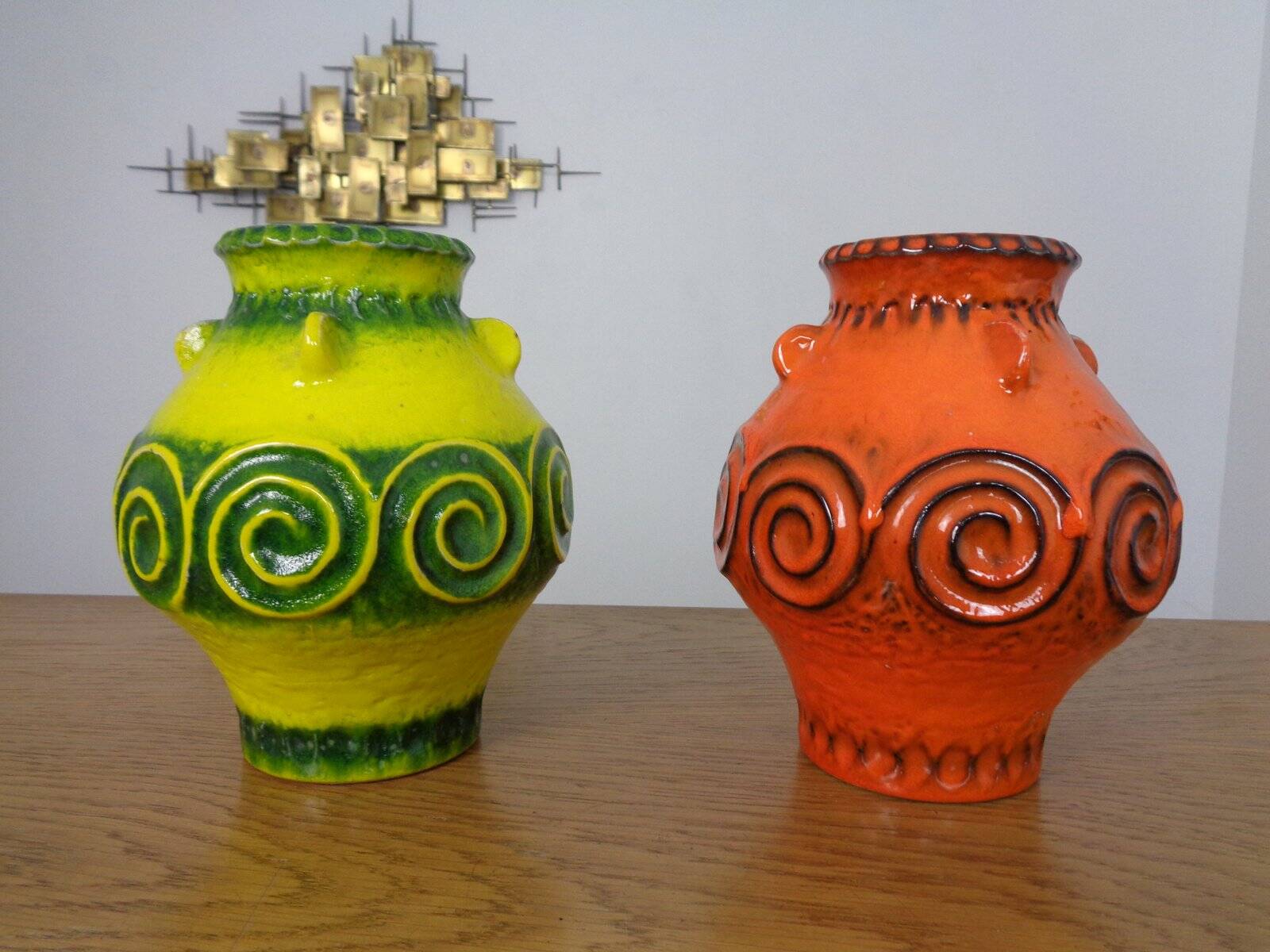 Pop Art Ceramic Vases from Jasba, Set of 2, 1970s