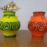 Pop Art Ceramic Vases from Jasba, Set of 2, 1970s