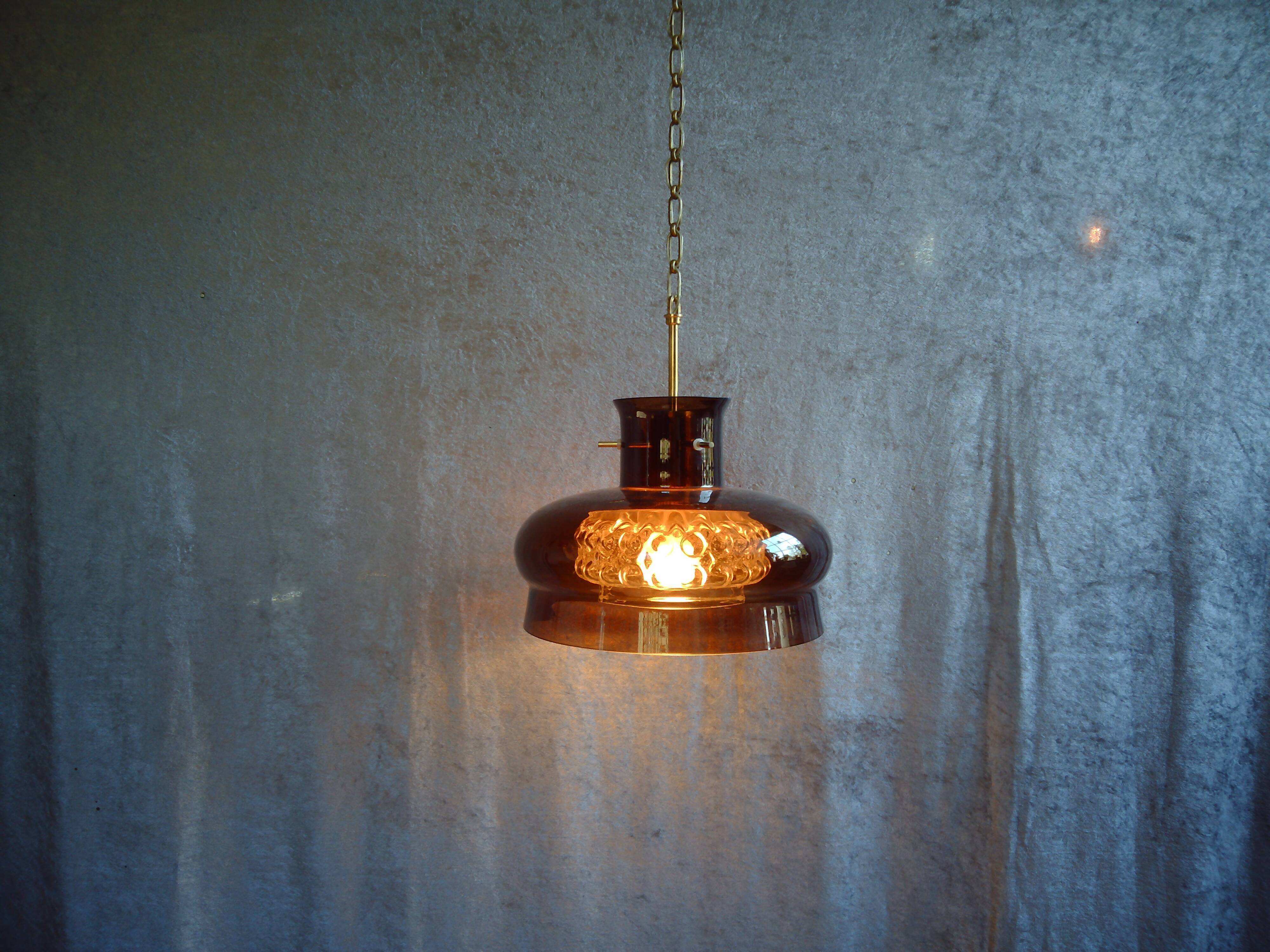 Neptun hanging lamp by Carl Fagerlund for Orrefors 1960