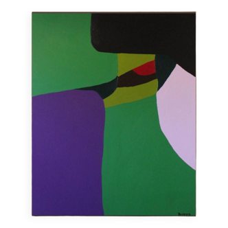 Peinture originale Composition violette CC06