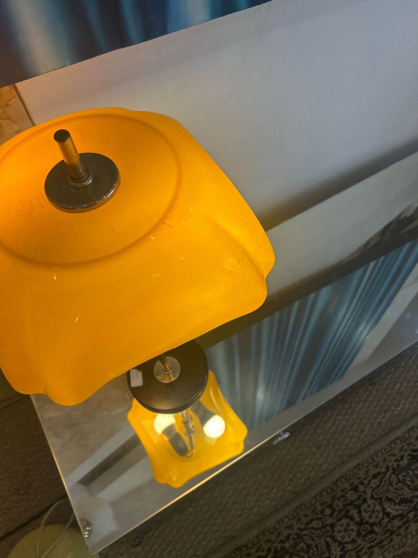 Gensini — adjustable yellow table lamp, italy, 1970s