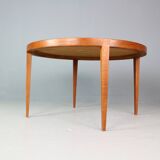 Teak Round Severin Hansen Coffee Table for Haslev Mobelfabrik by Bovenkamp