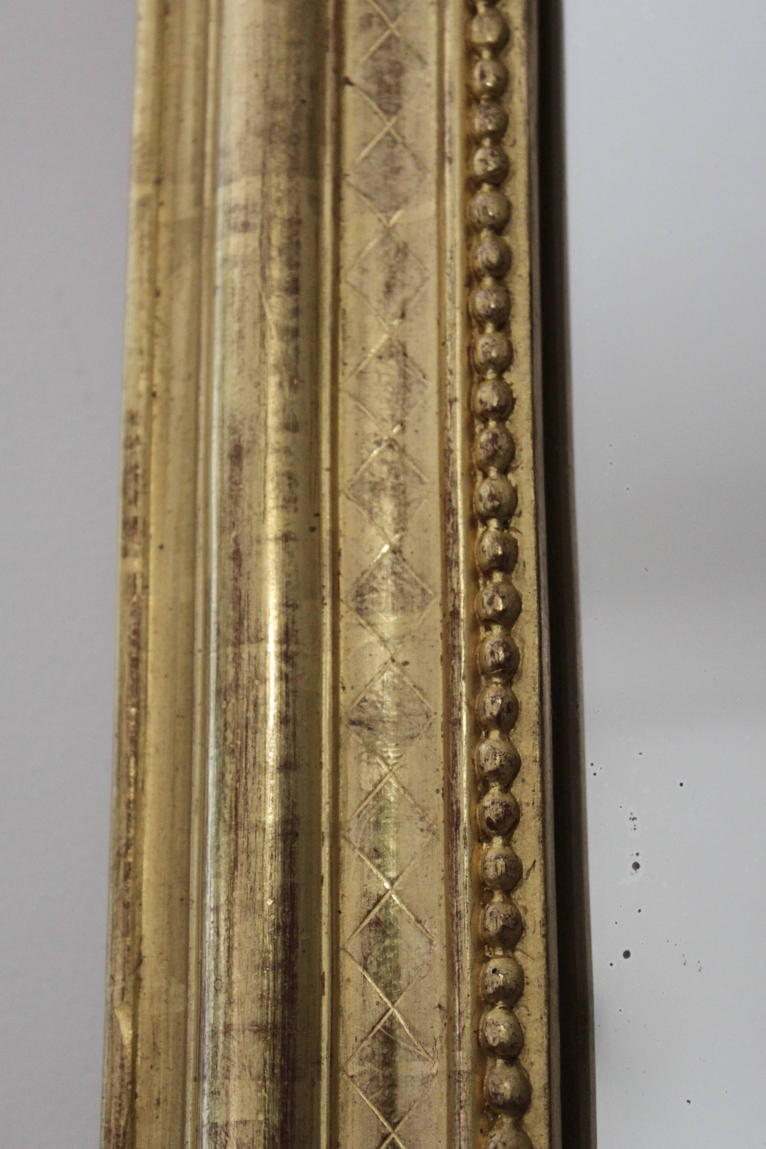 Golden Louis Philippe Mirror with Gold Leaf 55x76cm