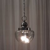 Vintage chrome hanging lamp, 1970s