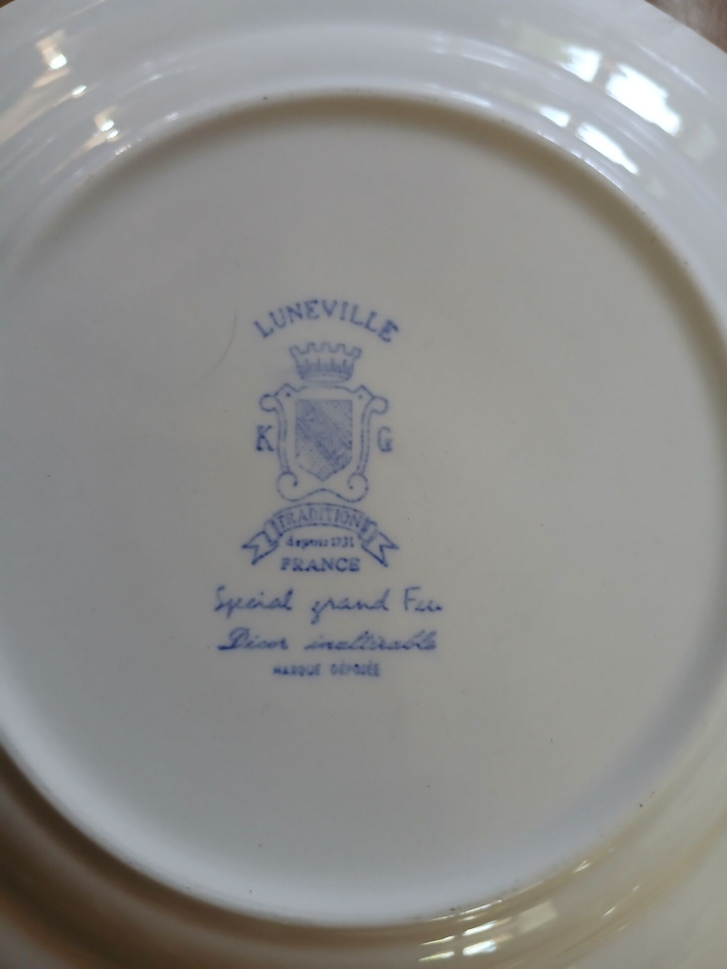 12 assiettes à dessert anciennes Lunéville KG