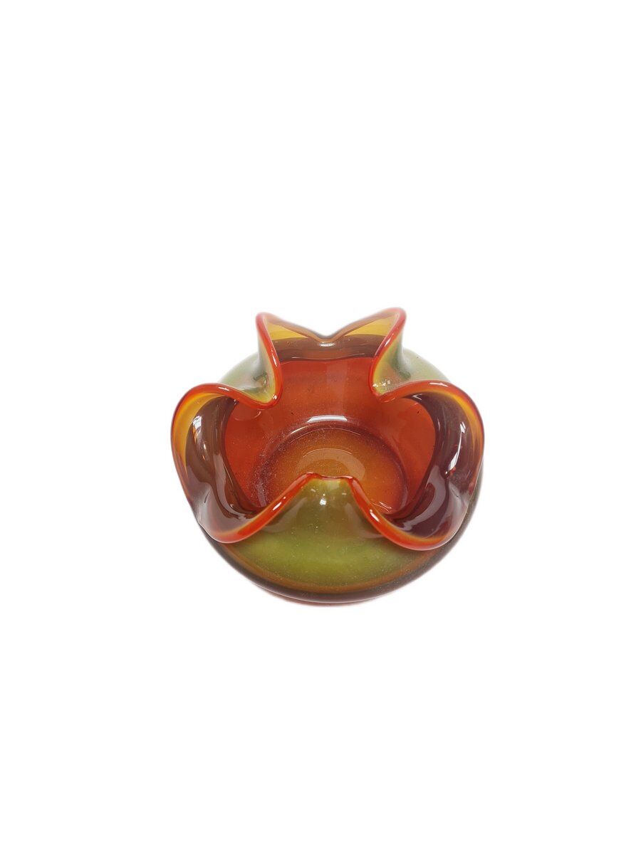 Container by Czesław Zuber for Sudety Glassworks, Poland, 1960s