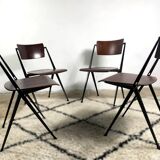 Pyramide Chairs By Wim Rietveld, Set Of 4
