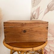 Antique solid pine chest - 41 x 25 x 20