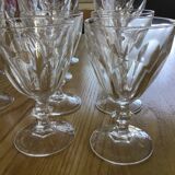 Set 6 wine glasses, 6 water glasses and 6 crystal shot glasses