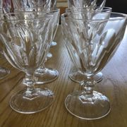 Set 6 wine glasses, 6 water glasses and 6 crystal shot glasses