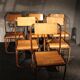 Lot de 6 chaises années 40