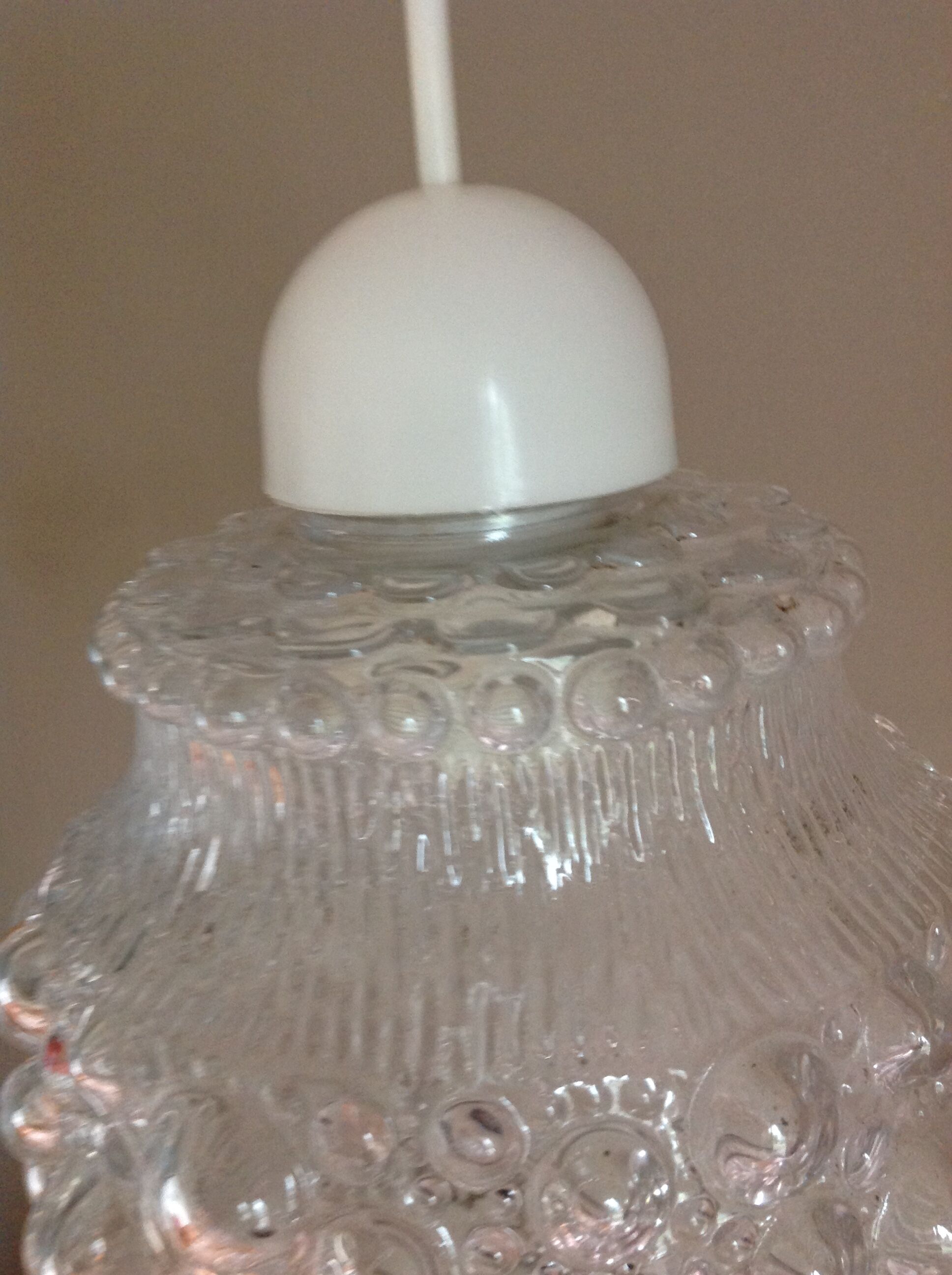Bubbled glass hanging lamp 60/70