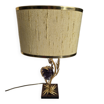 Lamp with amethyst inlay "Lucifer" by Willi Daro