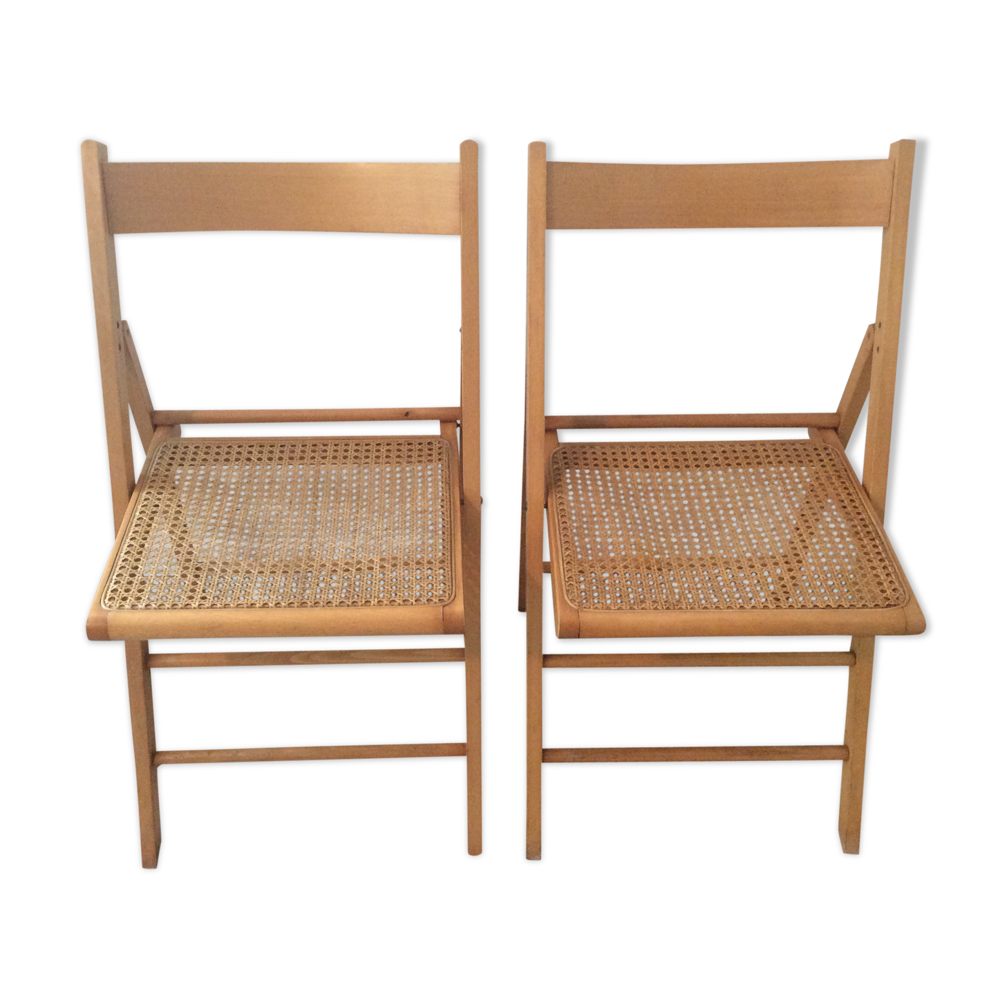 Pair of folding chairs vintage 70s canage