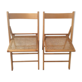 Pair of folding chairs vintage 70s canage