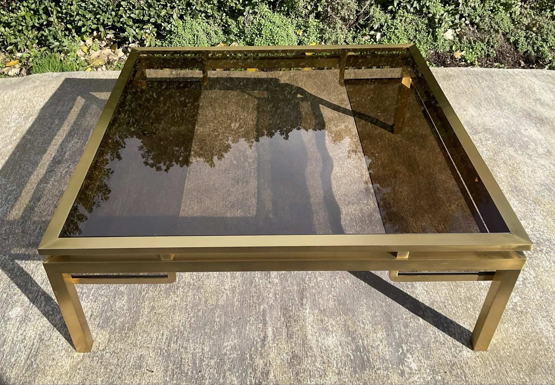 Large coffee table by Guy Lefèvre for Maison Jansen from the 1970s.