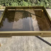 Grande table basse Guy Lefèvre pour maison Jansen années 70