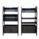Striking 20thc italian ebonised etageres with open back & storage c.1970