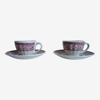 Pair of vintage Corona Colombia coffee cups
