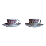 Paire de tasses à café Corona Colombia vintage