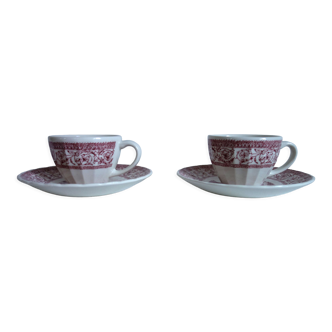 Pair of vintage Corona Colombia coffee cups