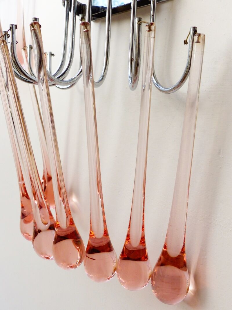 Sconces vintage roses in glass blowing and brainwashing of Murano