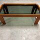 Afra and Tobia Scarpa wood and smoked glass coffee table