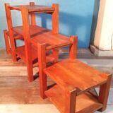 Etagère sur pied "pin" 1970s