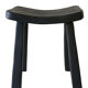 Japanese style wooden stool with burnt wood finish shou-sugi-ban