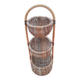 3-tier wicker baskets