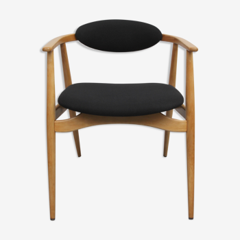 Fauteuil des années 1960 noir en hêtre