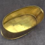 Cache pot rectangulaire en laiton pieds de Lion fabrique en Belgique