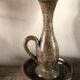 Vintage pyrite cave rat stoneware candlestick