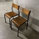 Pair of Mullca school chairs